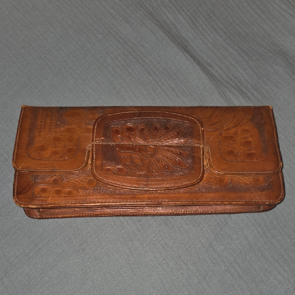 Brown Leather Men's Clutch